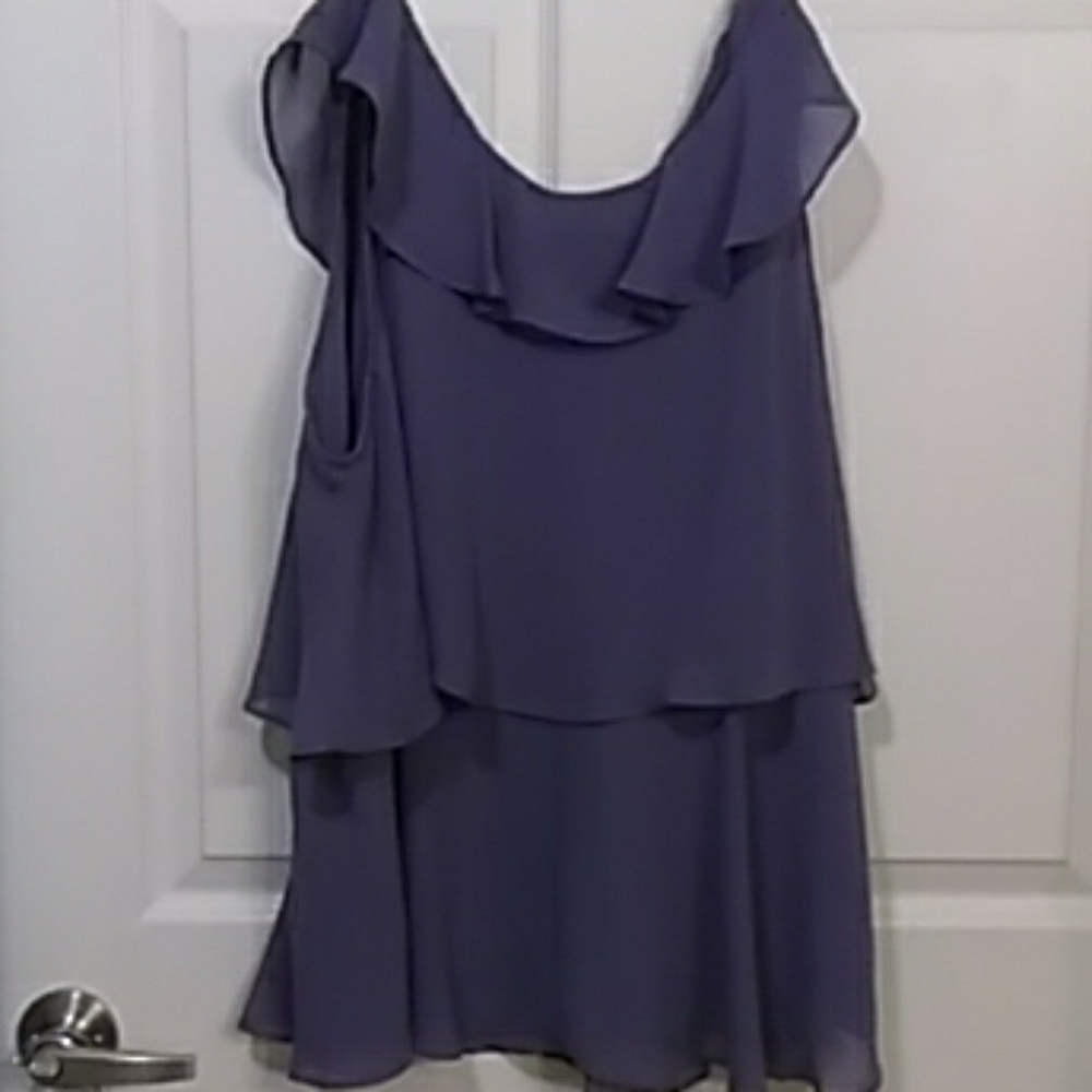 Mossimo Purple Ruffle Tank  L-XL - Picture 4 of 4